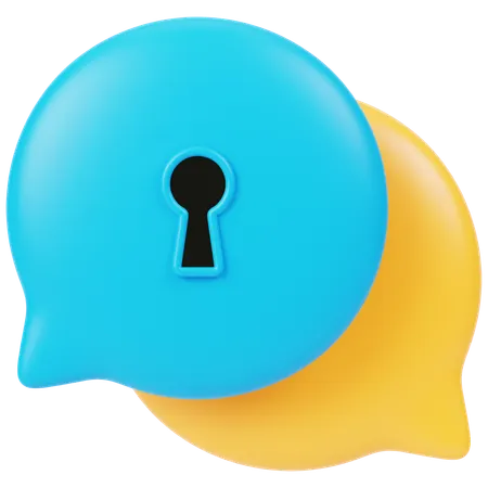 Encrypted Chat  3D Icon