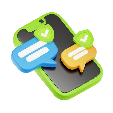 Encrypted Chat  3D Icon