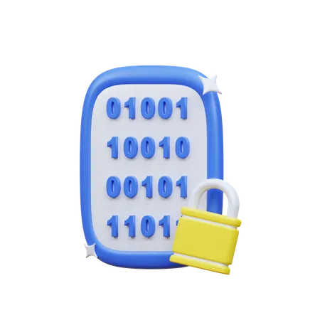 3 D Encrypted Icon Illustration Object 3D Icon