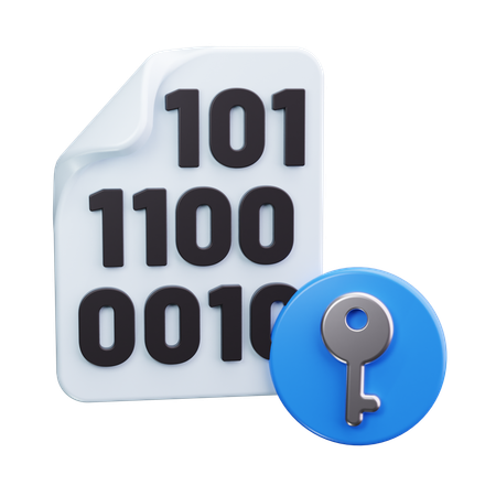 Encrypted Data  3D Icon