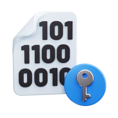 Encrypted Data  3D Icon