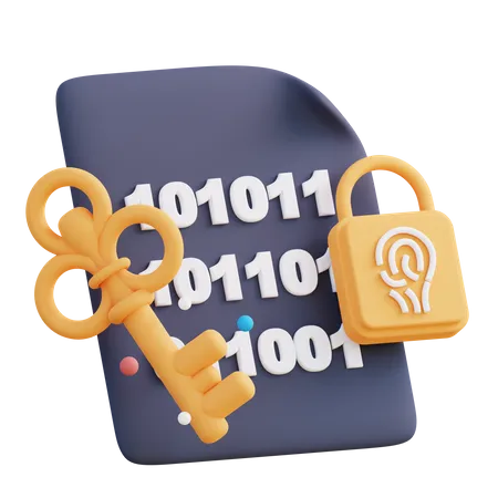 Encrypted Data  3D Icon