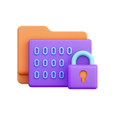 Encrypted Data  3D Icon