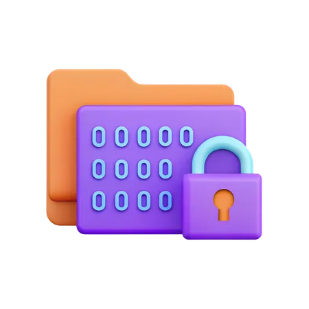 Encrypted Data  3D Icon