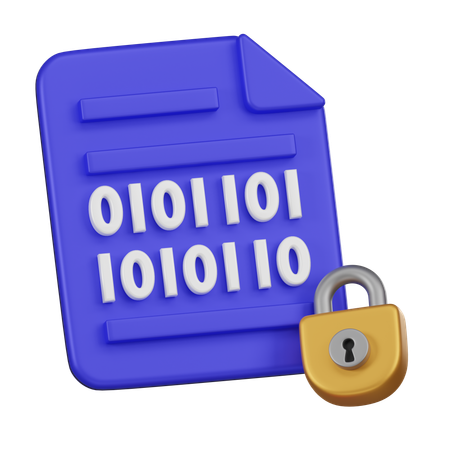 Encrypted Data  3D Icon