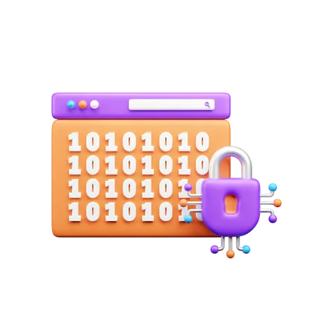 Encrypted data  3D Icon