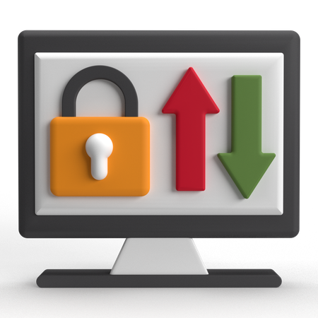 Encrypted Data  3D Icon