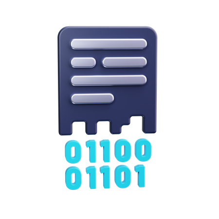 Encrypted data  3D Icon