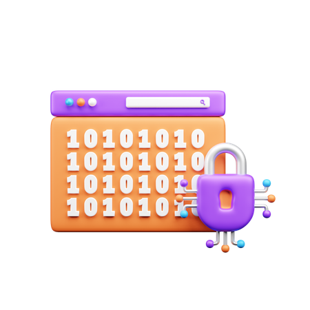 Encrypted data  3D Icon