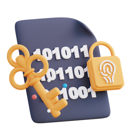 Encrypted Data  3D Icon