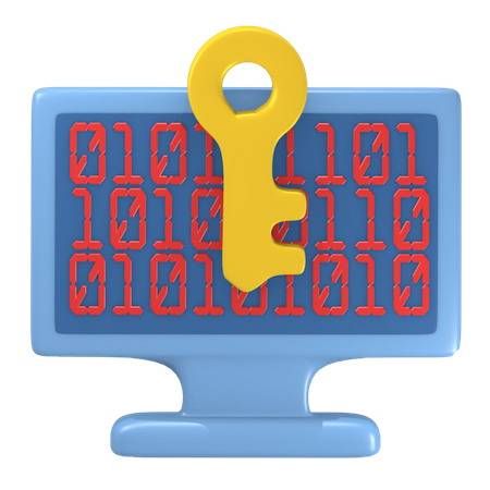 Encrypted Data Protection  3D Icon
