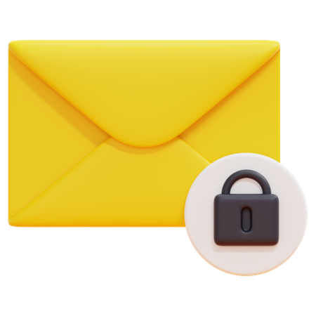 Encrypted Email  3D Icon