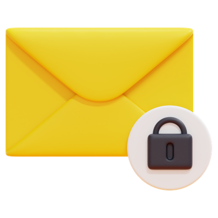 Encrypted Email  3D Icon