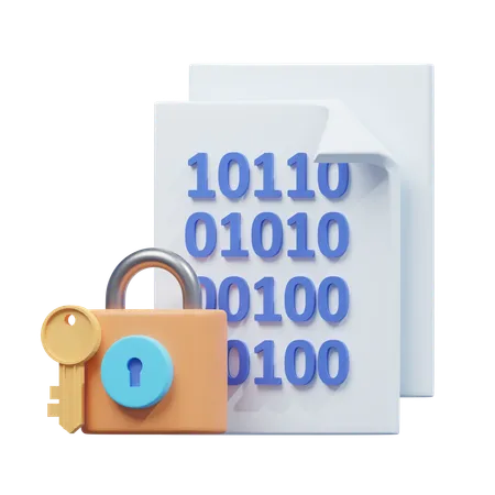 Encrypted file  3D Icon