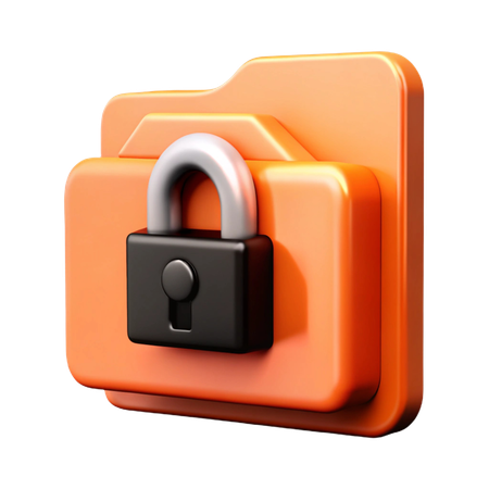 암호화된 파일  3D Icon
