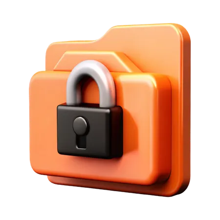 암호화된 파일  3D Icon