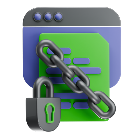 暗号化されたファイル  3D Icon