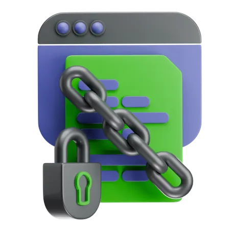 暗号化されたファイル  3D Icon