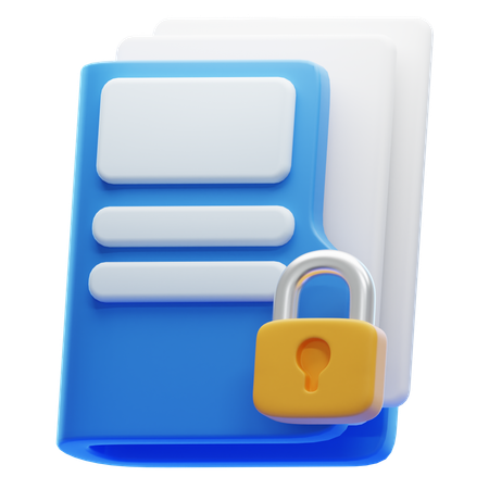 Encrypted File  3D Icon
