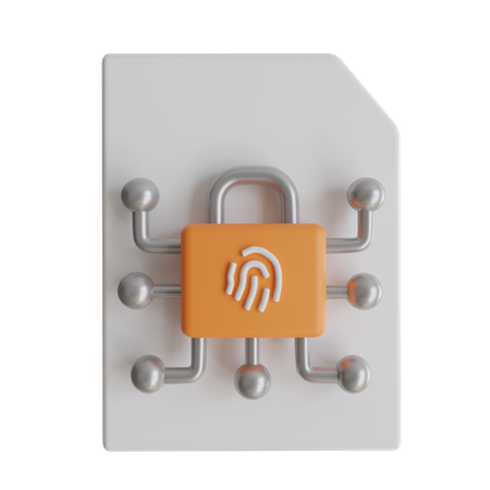 Encrypted File  3D Icon