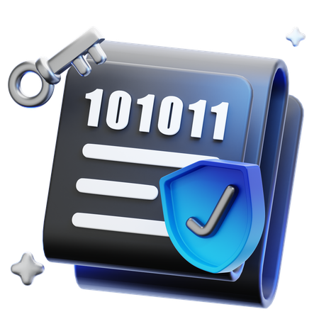 Encrypted File  3D Icon