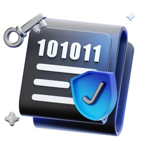 Encrypted File  3D Icon
