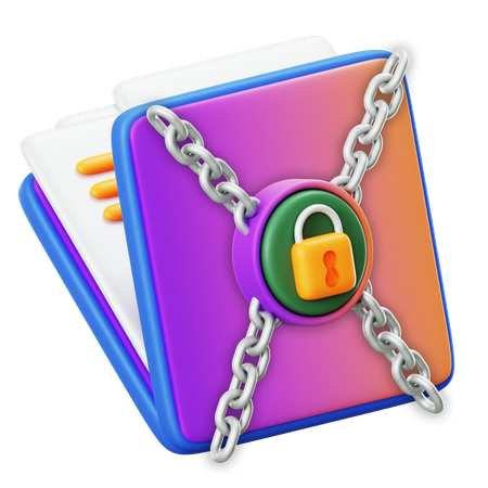 Encrypted File  3D Illustration