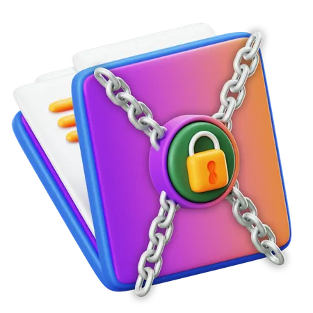 Encrypted File  3D Illustration