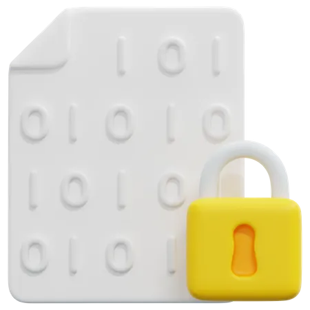 Encrypted File  3D Icon