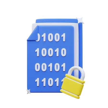 3 D Encrypted File Icon Illustration Object 3D Icon