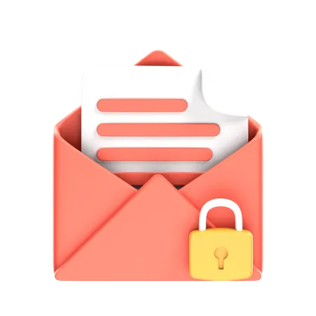 Encrypted Mail  3D Icon
