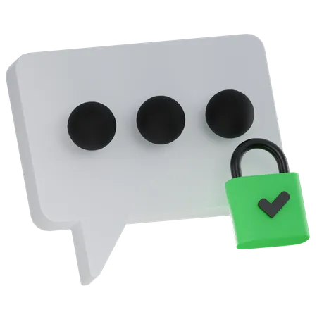 Encrypted message  3D Icon