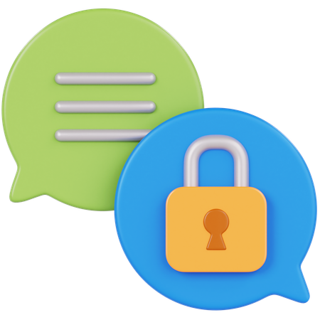 Encrypted Messaging  3D Icon