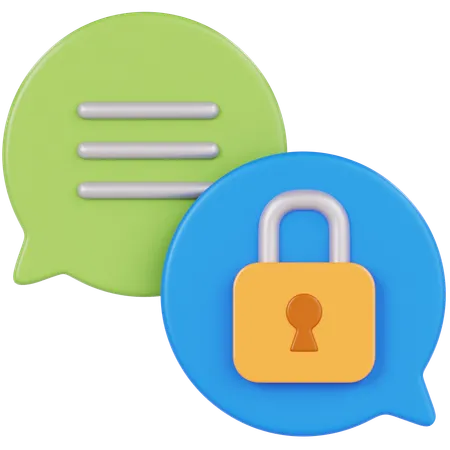 Encrypted Messaging  3D Icon