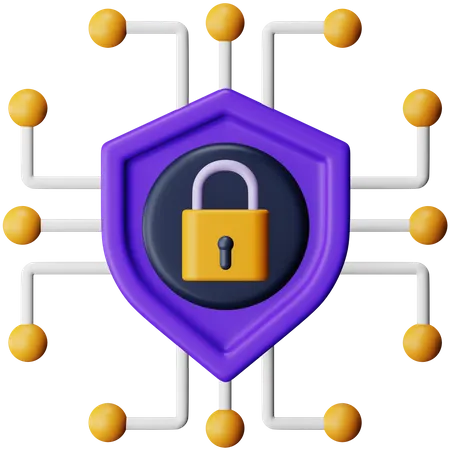 Encrypted Network  3D Icon