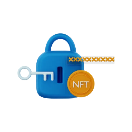 Encrypted NFT  3D Illustration