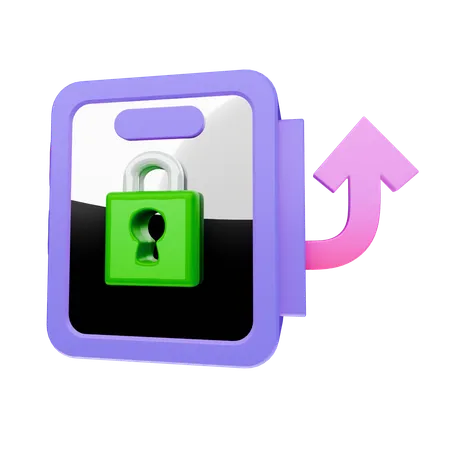 Encrypted Transaction  3D Icon