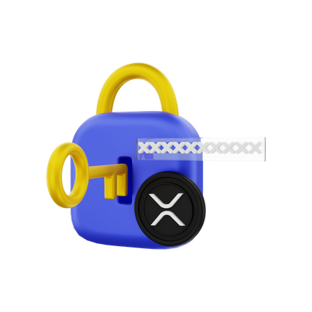 Encrypted XRP  3D Icon