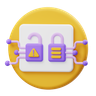 encryption 3d logos