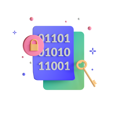 Encryption Code  3D Icon