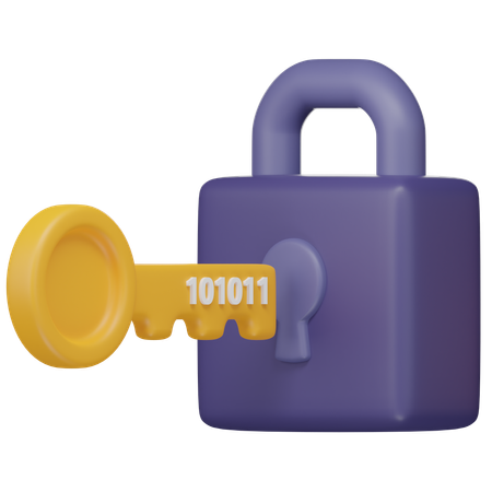 Encryption Key  3D Icon