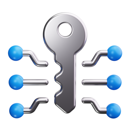 Encryption Key  3D Icon