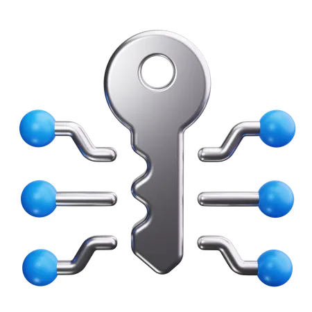 Encryption Key  3D Icon