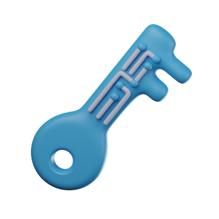 Encryption Key  3D Icon