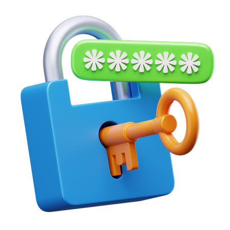 Encryption Key  3D Icon