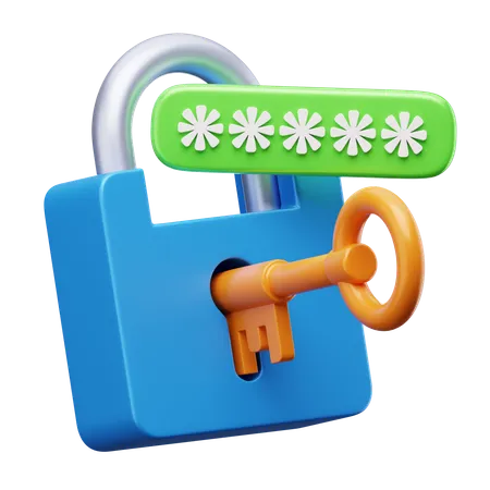 Encryption Key  3D Icon