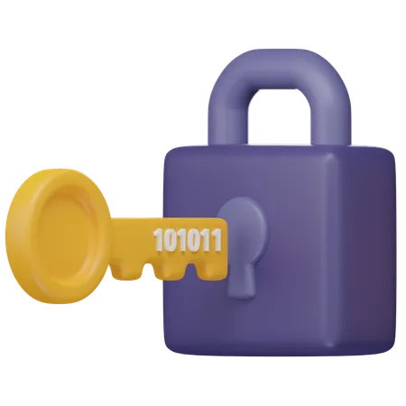 Encryption Key  3D Icon