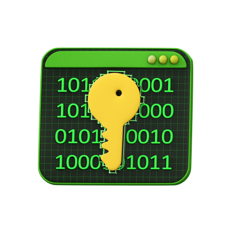 Encryption key  3D Icon