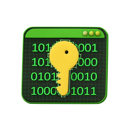 Encryption key  3D Icon