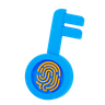 encryption key emoji 3d